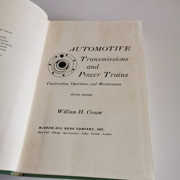 1950s Automotive Transmissions & Power Engines Book Vintage William H. Crouse - Picture 5 of 11